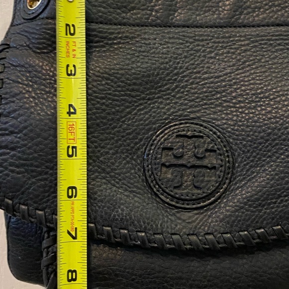 TORY BURCH Marion Black Leather Flap Cross Body Shoulder Bag - Picture 5 of 6